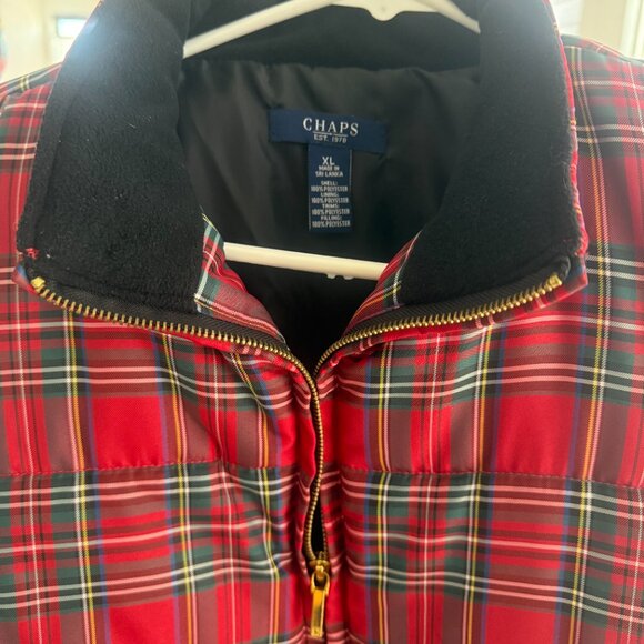 CHAPS  Est. 1978 Tartan Plaid Quilted Puffy Vest Petite XL - Picture 12 of 14